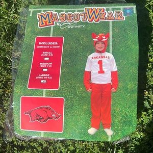 Brand New Boys Arkansas Razorback Costume Halloween
